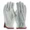 Pip Drivers Gloves, Top-Grain Cowhide Leather; Shoulder-Split Cowhide Leather, Keystone Thumb, Gray, S 68-PK-161SB/S - alternate 2